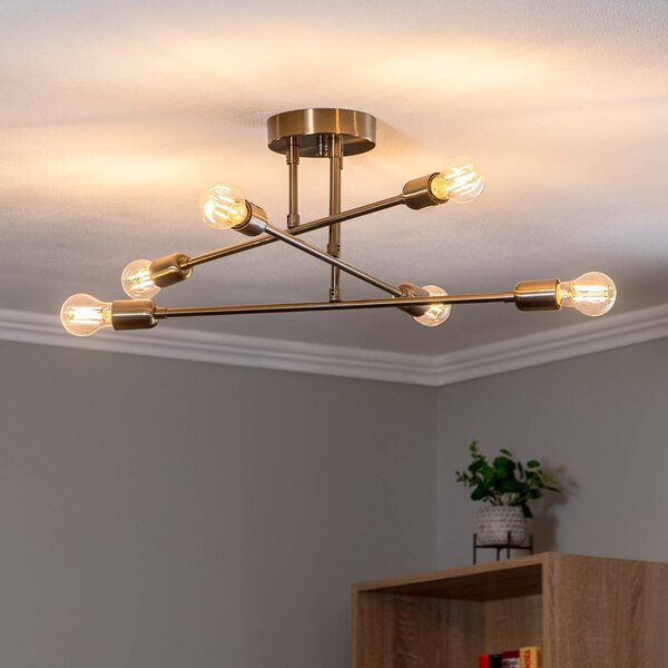 Plafoniera soffitto Flower 176 Opviq, dimmerabile, Bronzo / Ottone antico, Soggiorno / Sala da pranzo, Metallo, Moderno, Plafoniera