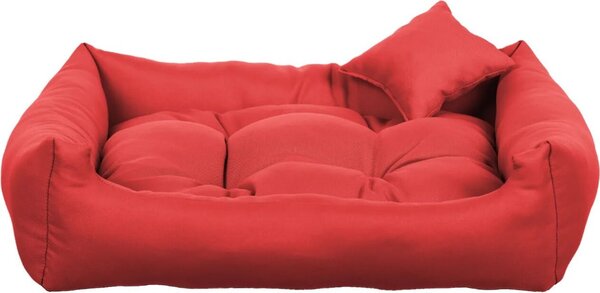Letto rettangolare per cani BOHO, rosso - 110 cm x 90 cm
