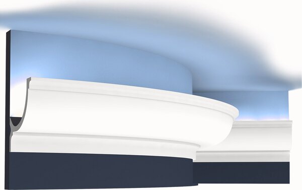 Orac Decor C902F Luxxus Profilo flessibile Modanatura decorativa Profilo per stucco Cornice per stucco Modanatura d'angolo Cornice per soffitto flessibile | 2 metri