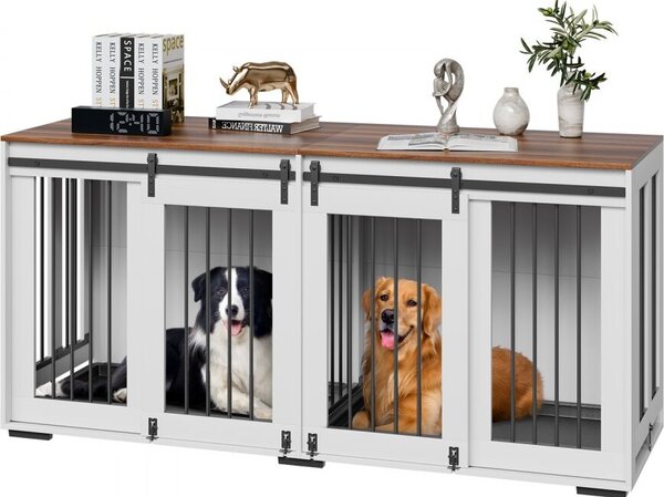 Gabbia per cani tavolo laterale - box per cani casa per cani con dimensioni 1800x600x861mm - Mobili per animali 90kg