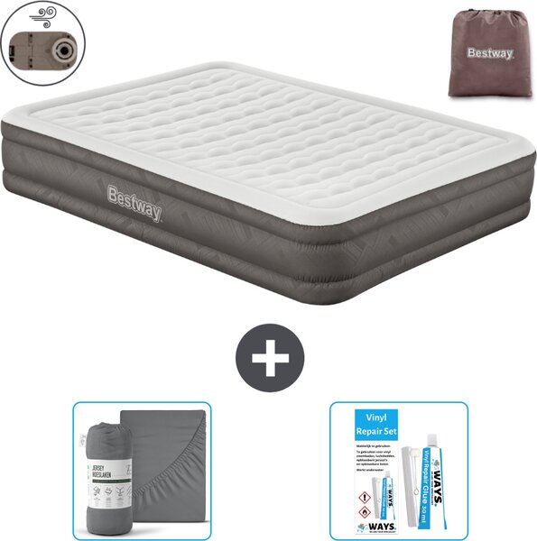 Materasso gonfiabile Bestway - 2 persone - 152 x 203 x 36 cm - Marrone - Accessori inclusi