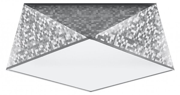 Lampada da soffitto HEXA 35 argento 2xE27 15W PVC 15x35x35cm Sollux Lighting