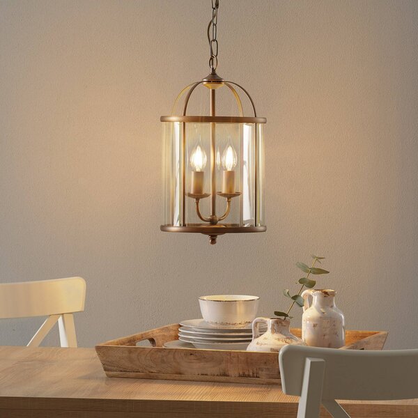 Steinhauer Lampada a sospensione Pimpernel, dimmerabile, Bronzo / Ottone antico, Corridoio, Metallo, Antico, Lampada a sospensione