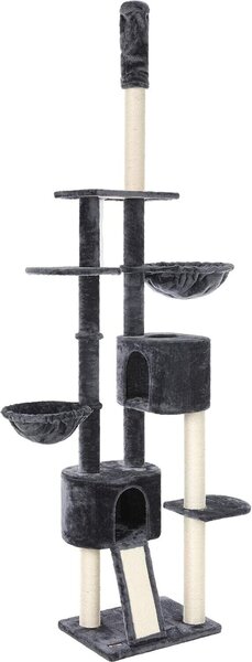 FEANDREA tiragraffi, albero tiragraffi, altezza soffitto, 2,4-2,6 m, grigio fumo