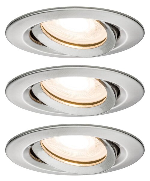 Paulmann Nova faretto LED da incasso, dimmerabile, IP65, ferro Nova, dimmerabile, Alluminio / Grigio / Zincato, Soggiorno / Sala da pranzo, Alluminio, Moderno