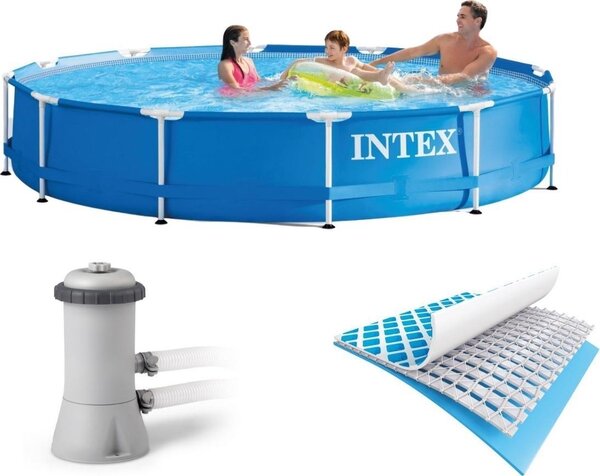 Piscina Intex Metal Frame 366cm con pompa filtro 28212GN