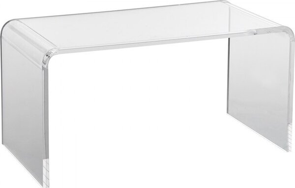 Tavolino - Tavolo in acrilico trasparente 813 x 401 x 414 mm - Ideale per il soggiorno, la camera da letto, lo studio - Tavolino per bevande, cibo, snack