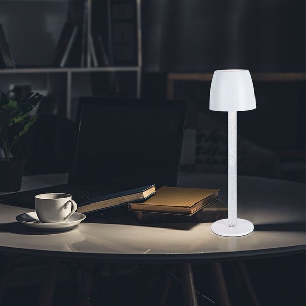 V-TAC Lampada da tavolo ricaricabile - IP20 - Bianco - 3W - 310 Lumen - 3000K