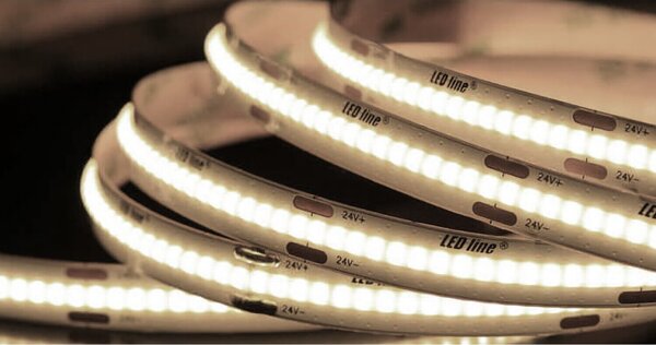 LED-line® Striscia LED COB da 5 metri 24V DC 320SMD 3600 lumen bianco neutro (4000K)