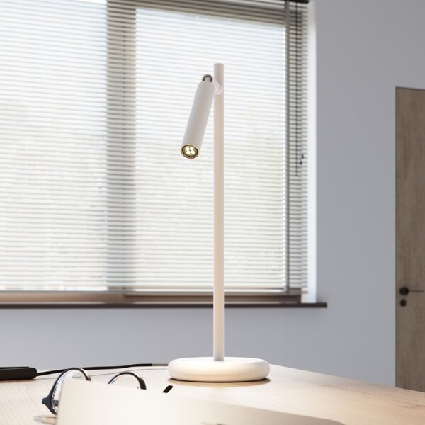 Lampada da tavolo bianca (altezza totale 43 cm) Fideus – Sollux