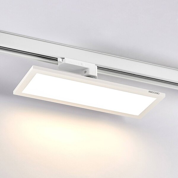 Arcchio Pannello LED trifase bianco 3000 K Hairis, Bianco / Opale, Studio / Ufficio, Plastica, Moderno