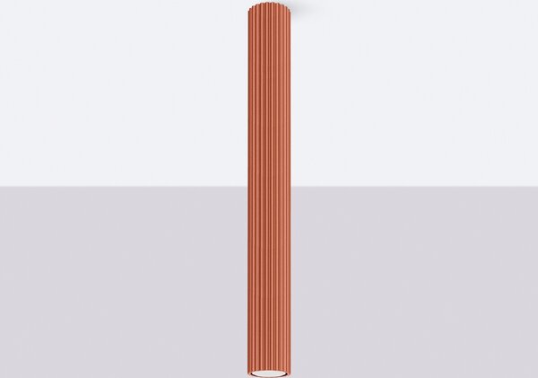 Lampada da soffitto KARBON 60 rosso ocra 1xGU10 10W alluminio 60x6.5x6.5cm Sollux Lighting