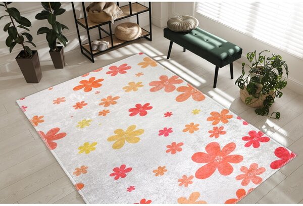 Tappeto per bambini arancione e avorio lavabile 60x100 cm Fall Flowers – Vitaus