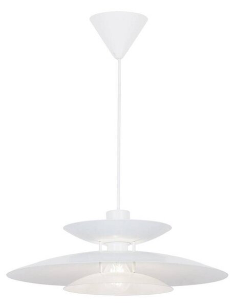 Viokef Lampada a sospensione Nino, dimmerabile, Bianco / Opale, Soggiorno / Sala da pranzo, Metallo, Moderno, Lampada a sospensione