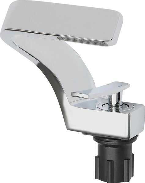 Miscelatore per lavabo - A libera installazione - Monocomando - 1 foro - Acqua calda e fredda - Ottone massiccio - Zincato - G3/8 (9,5 mm) - Giallo