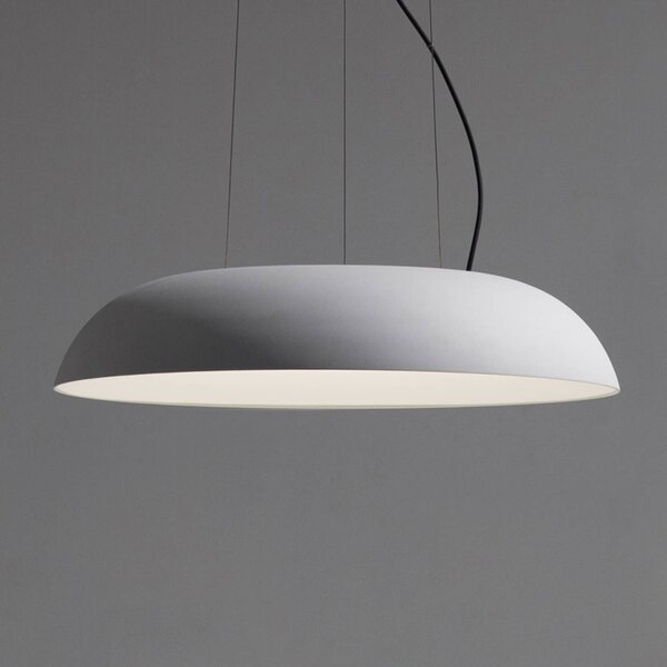 Martinelli Luce Lampada a sospensione Maggiolone, dimmerabile, Bianco / Opale, Soggiorno / Sala da pranzo, Alluminio, Design, Lampada a sospensione