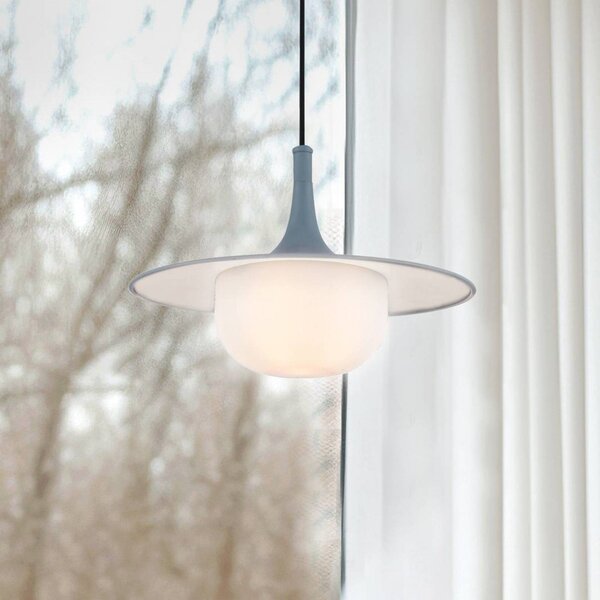 Viokef Lampada a sospensione Fred, Alluminio / Grigio / Zincato, Soggiorno / Sala da pranzo, Plastica, Moderno, Lampada a sospensione