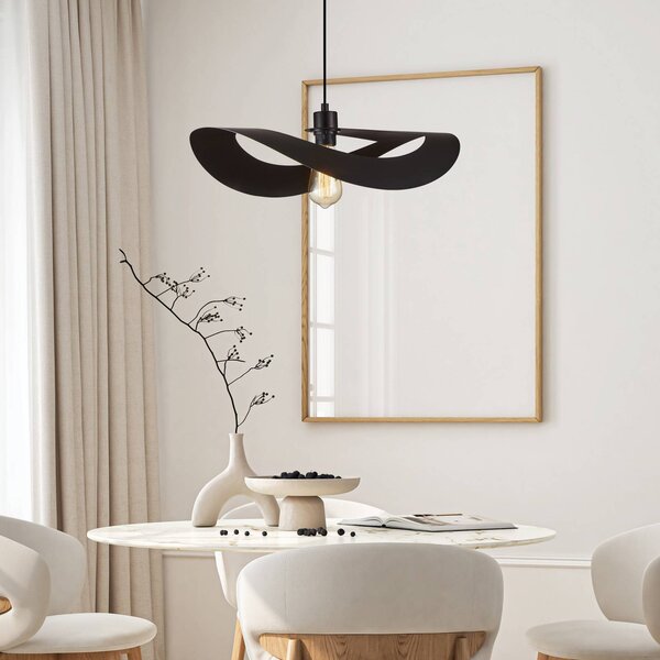 Viokef Lampada a sospensione Mas, dimmerabile, Nero, Soggiorno / Sala da pranzo, Metallo, Moderno, Lampada a sospensione
