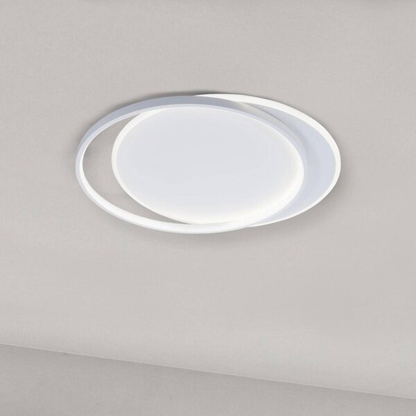 Viokef Plafoniera a LED Evelyn, Bianco / Opale, Soggiorno / Sala da pranzo, Alluminio, Moderno, Plafoniera LED