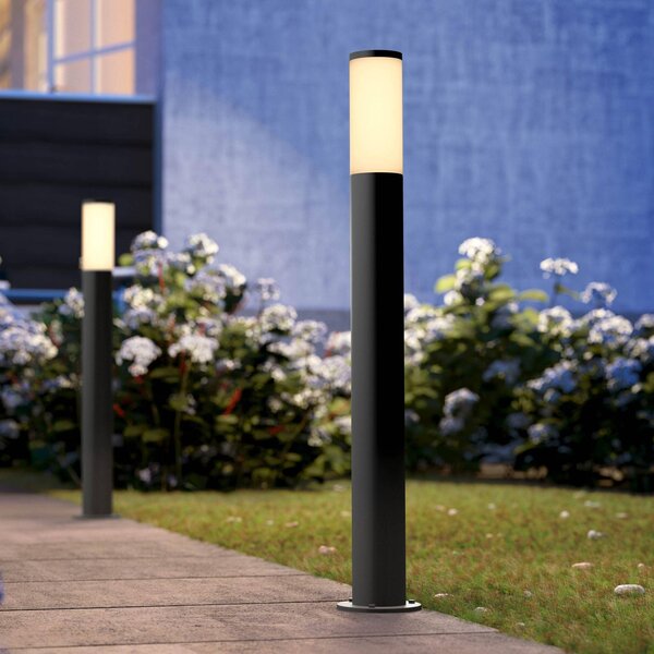 Philips Lampioncino da giardino Utrecht, dimmerabile, Nero, Acciaio Inox, Lampada da esterni