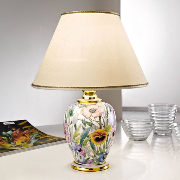 Austrolux Lampada da tavolo Giardino Panse, Multicolore, Soggiorno / Sala da pranzo, Ceramica, Lampada da tavolo