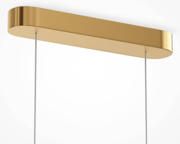 Maytoni Lampada LED a sospensione AMULET, lunghezza 110 cm, color oro, metallo/vetro AMULET, Ottone / Oro, Soggiorno / Sala da pranzo, Metallo, Moderno