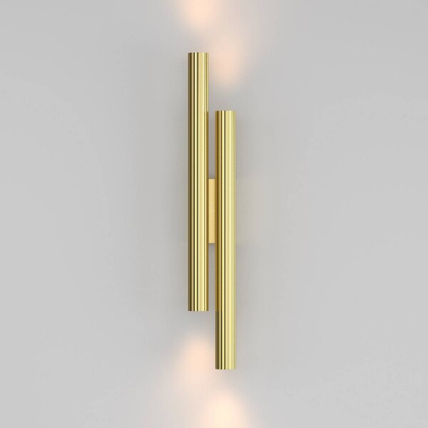 Maytoni Applique da parete a LED Calipso, Ottone / Oro, Soggiorno / Sala da pranzo, Alluminio, Moderno, Applique a LED