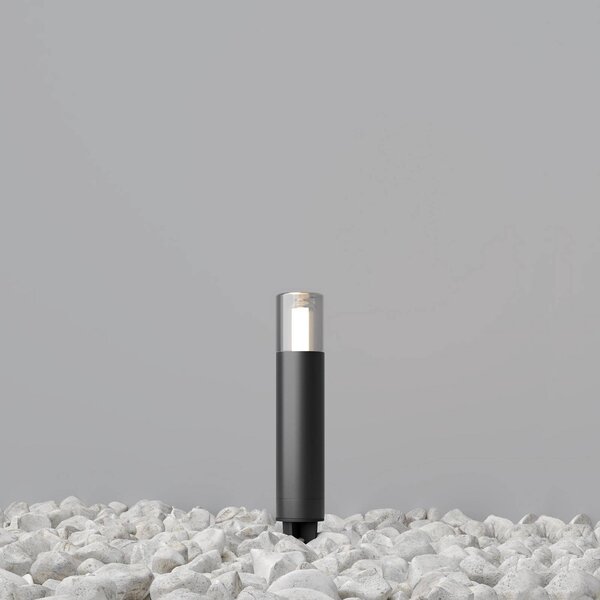 Maytoni Lampada con picchetto GLIDE, grafite, altezza 37 cm, IP54, G9 GLIDE, Nero, Alluminio, Moderno
