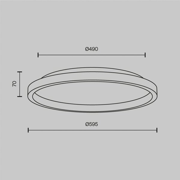 Maytoni Plafoniera a LED Orign, Nero, Soggiorno / Sala da pranzo, Metallo, Moderno, Plafoniera LED