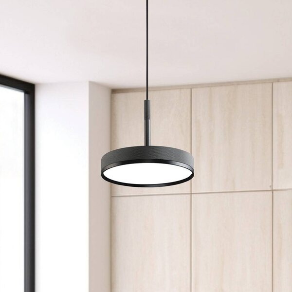 Viokef Lampada LED a sospensione Don, grigio, Ø 20 cm, metallo Don, Alluminio / Grigio / Zincato, Soggiorno / Sala da pranzo, Alluminio, Moderno