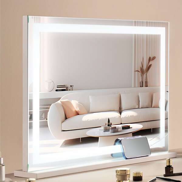 Specchio da trucco Hollywood con Bluetooth - 3 colori - Specchio da trucco USB - 797x547mm