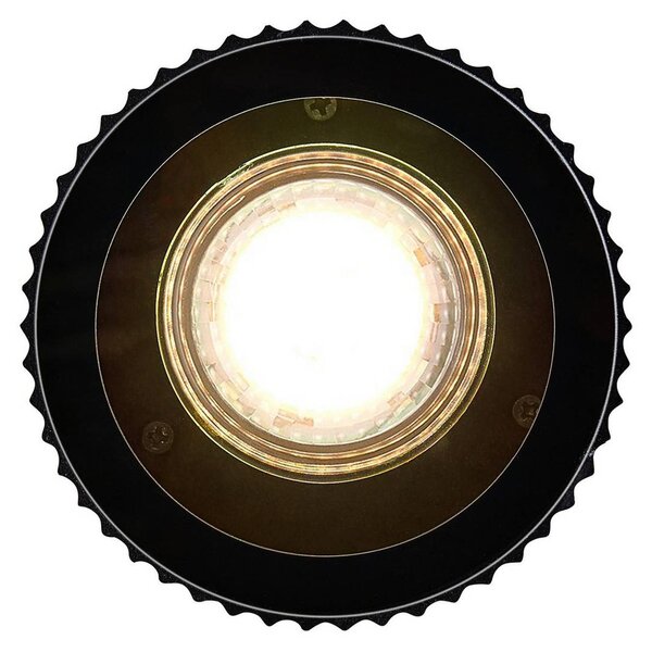 Nordlux Plafoniera Kyklop Ripple, nero, alluminio, GU10 dimmerabile, Nero, Alluminio, Moderno, Plafoniera