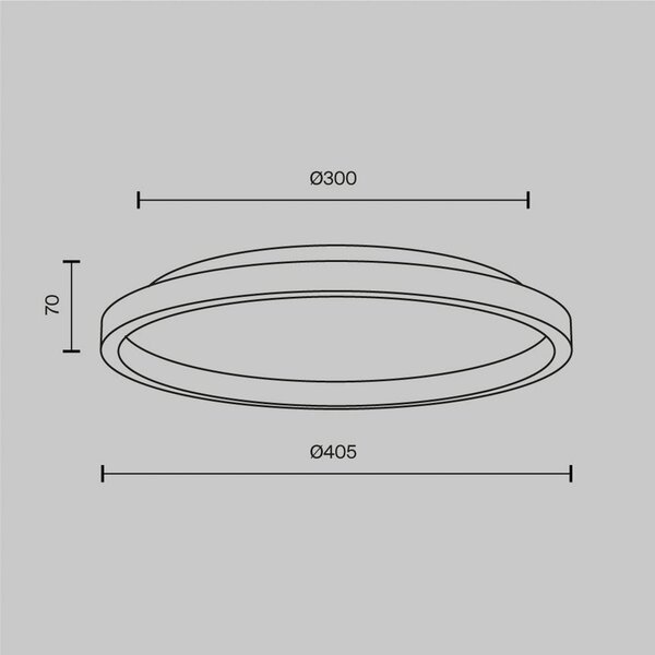 Maytoni Plafoniera a LED Orign, Nero, Soggiorno / Sala da pranzo, Metallo, Moderno, Plafoniera LED