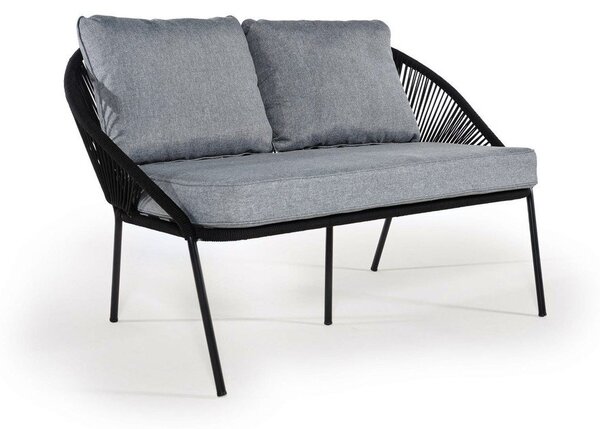 Divano da giardino nero a due posti North - Bonami Selection