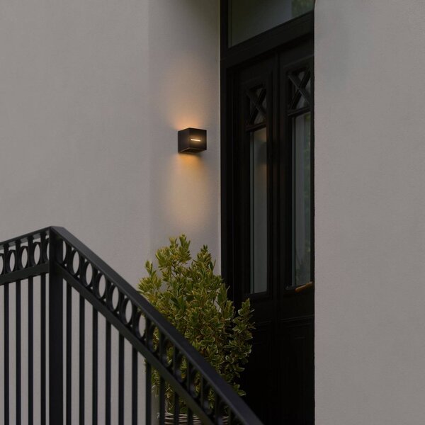 Nordlux Applique da esterni a LED Rivo, Nero, Metallo, Moderno, Applique LED da esterni