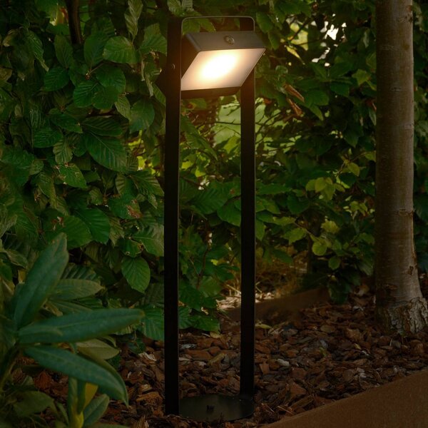 Nordlux Lampione a LED solare Saulio, nero, alluminio, IP44 Saulio, Nero, Alluminio, Moderno, Lampade solari