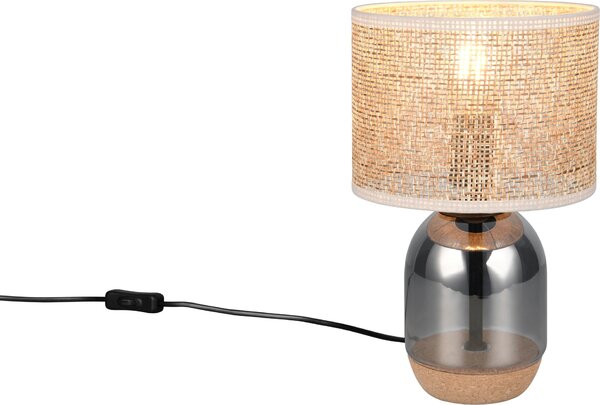 Lampada da tavolo TARA argento-beige 1xE27x10W vetro, dimensioni: 32x20x20 cm, IP20, Trio