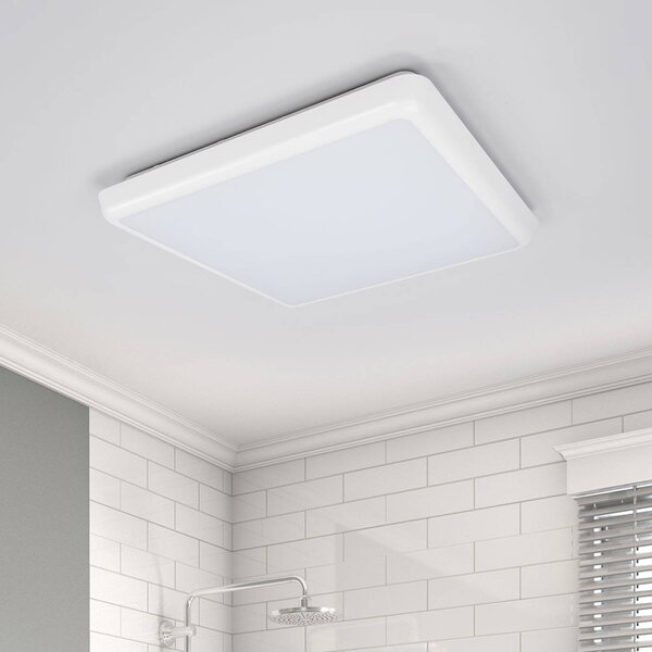 Plafoniera a LED Augustin Arcchio, Bianco / Opale, Bagno, Plastica, Moderno, Plafoniera LED