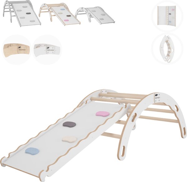 Triangolo per arrampicata in legno, Triangolo per arrampicata, Struttura per arrampicata per bambini con scivolo, Arrampicata per bambini, Struttura per arrampicata in legno 100% ECO