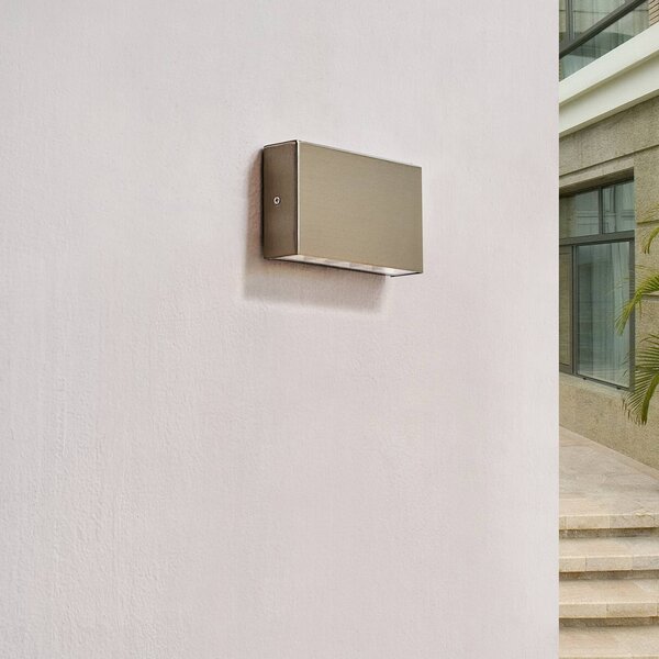 Arcchio Applique da esterno LED Karline, 530 lm, acciaio inox, IP65 Karline, Alluminio / Grigio / Zincato, Acciaio Inox, Moderno