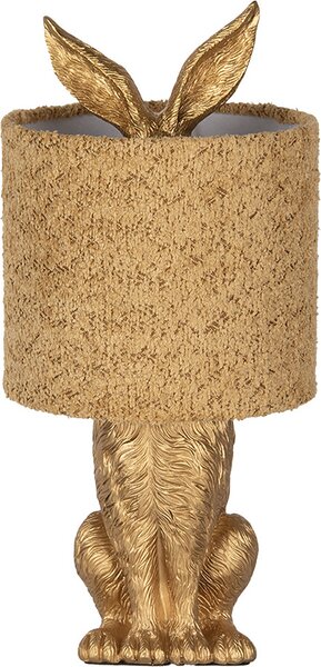 Clayre & Eef Lampada da tavolo Rabbit Ø 20x43 cm Plastica color oro