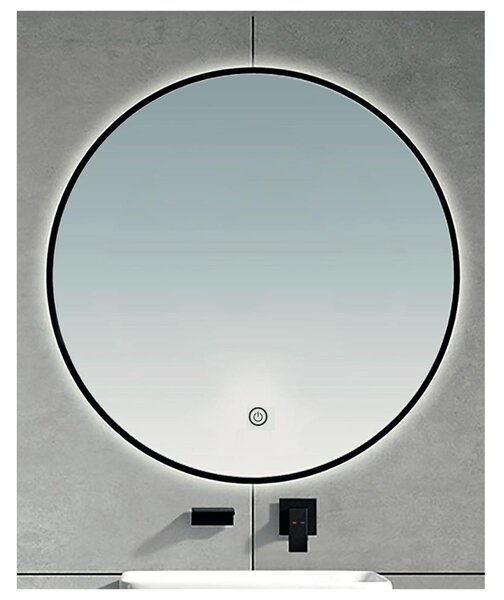 Brilagi - Specchio LED da bagno VENA BLACK LED/19W/230V 60 cm IP44 CRI 90 dimmerabile + CCT