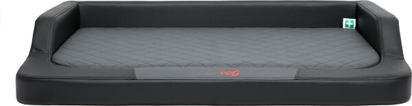 Cuscino per cani Cesto per cani Divano per cani Ortopedico per cani da compagnia Lavabile - Medico Lux 120 x 80 x 19 cm [taglia: XXL] - Nero con grigio