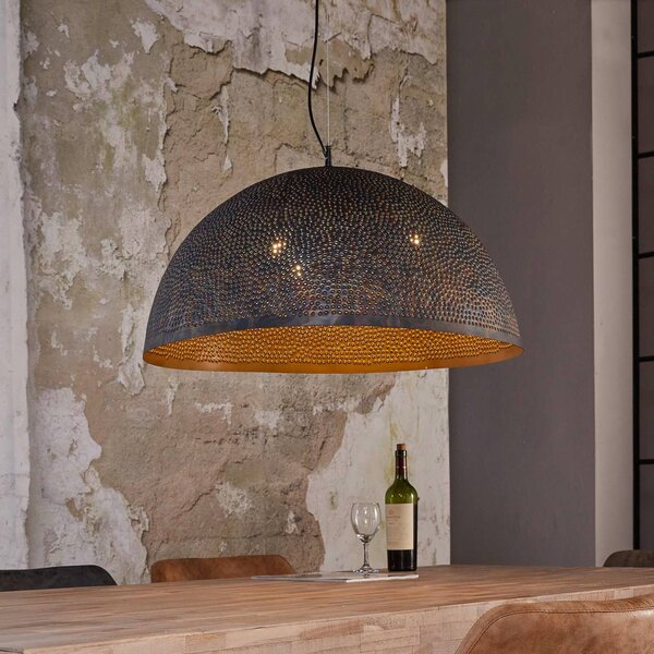 ZIJLSTRA Lampada a sospensione Punchray, dimmerabile, Marrone / Ruggine, Soggiorno / Sala da pranzo, Metallo, Vintage, Lampada a sospensione