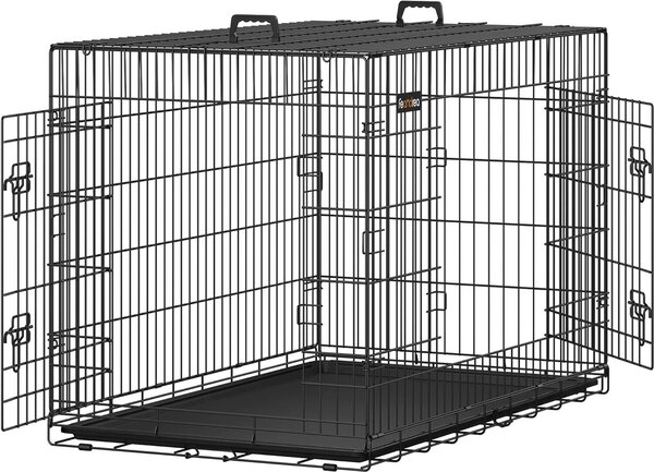 Gabbia per cani FEANDREA, box per cani, pieghevole, 122 x 74,5 x 80,5 cm, nero