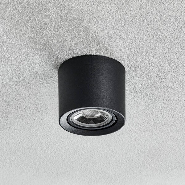 Lucide Plafoniera LED Fedler dim to warm, nero Fedler, dimmerabile, Nero, Soggiorno / Sala da pranzo, Alluminio, Moderno