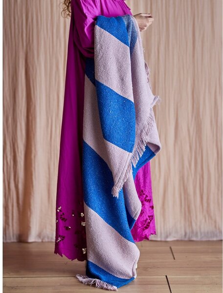 Coperta blu-rosa 130x160 cm Cadeo - Bloomingville