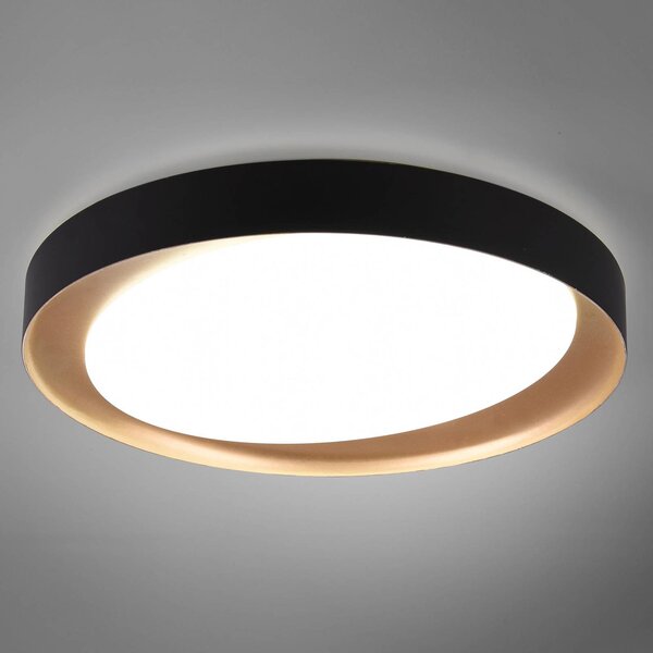 Reality Leuchten Plafoniera a LED Zeta, dimmerabile, Nero, Soggiorno / Sala da pranzo, Plastica, Moderno, Plafoniera LED