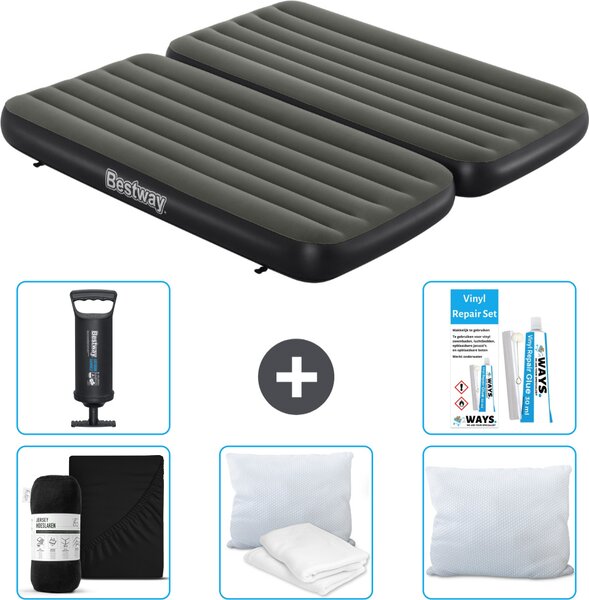 Materasso gonfiabile Bestway - 3 in 1 - 1 persona - 2 persone - 99 x 188 x 25 cm - Verde - accessori inclusi