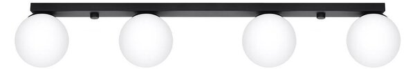 Lampada da soffitto YOLI 4 nero 4xG9 8W acciaio/vetro 14.5x12x88cm Sollux Lighting